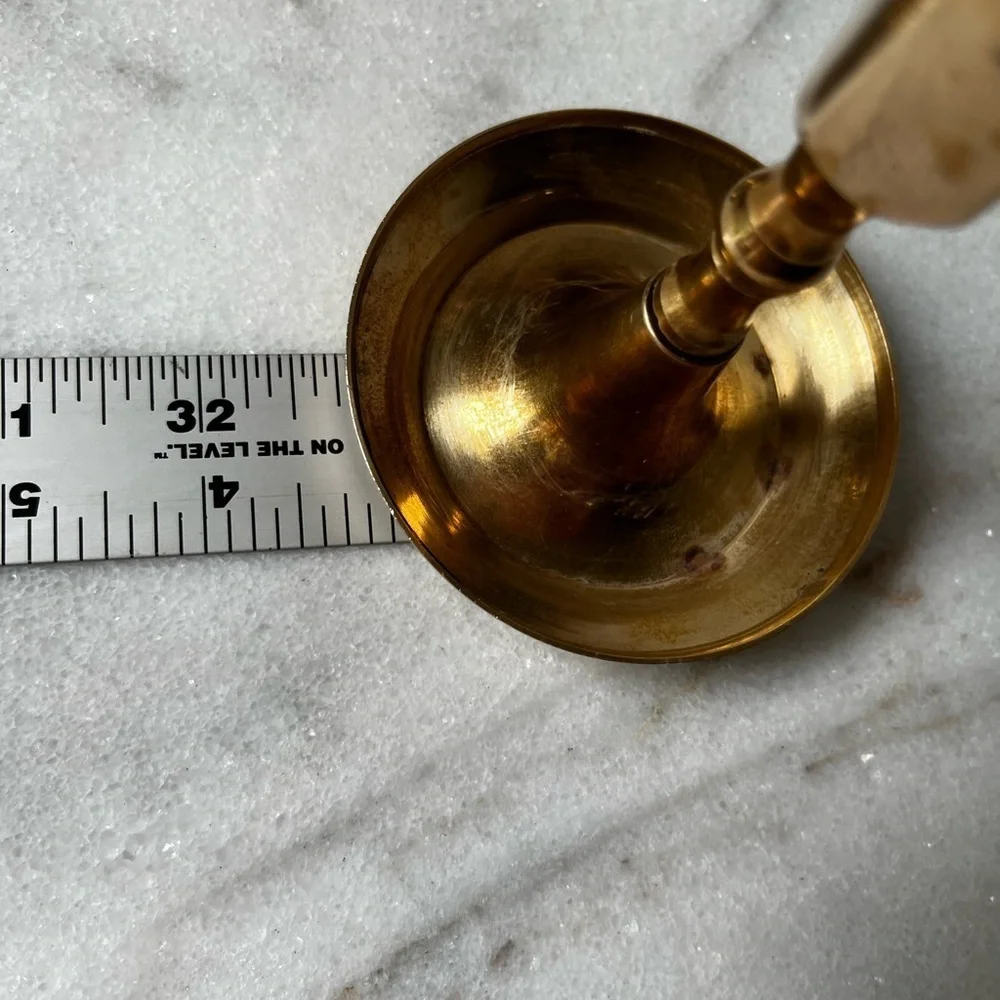 Elegant Gold Brass Candlestick Holders vintage set of 2